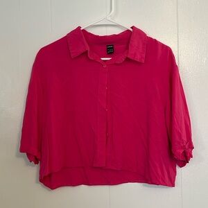 hot pink crop top size L